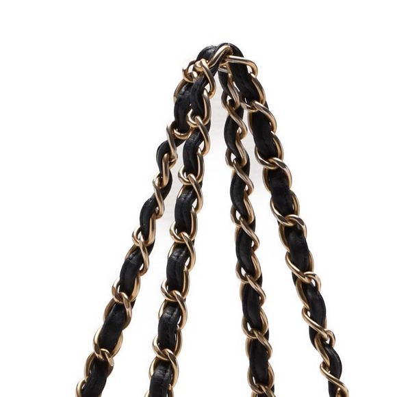 Chanel Double Chain Calf Leather Black - Picture 4 of 7